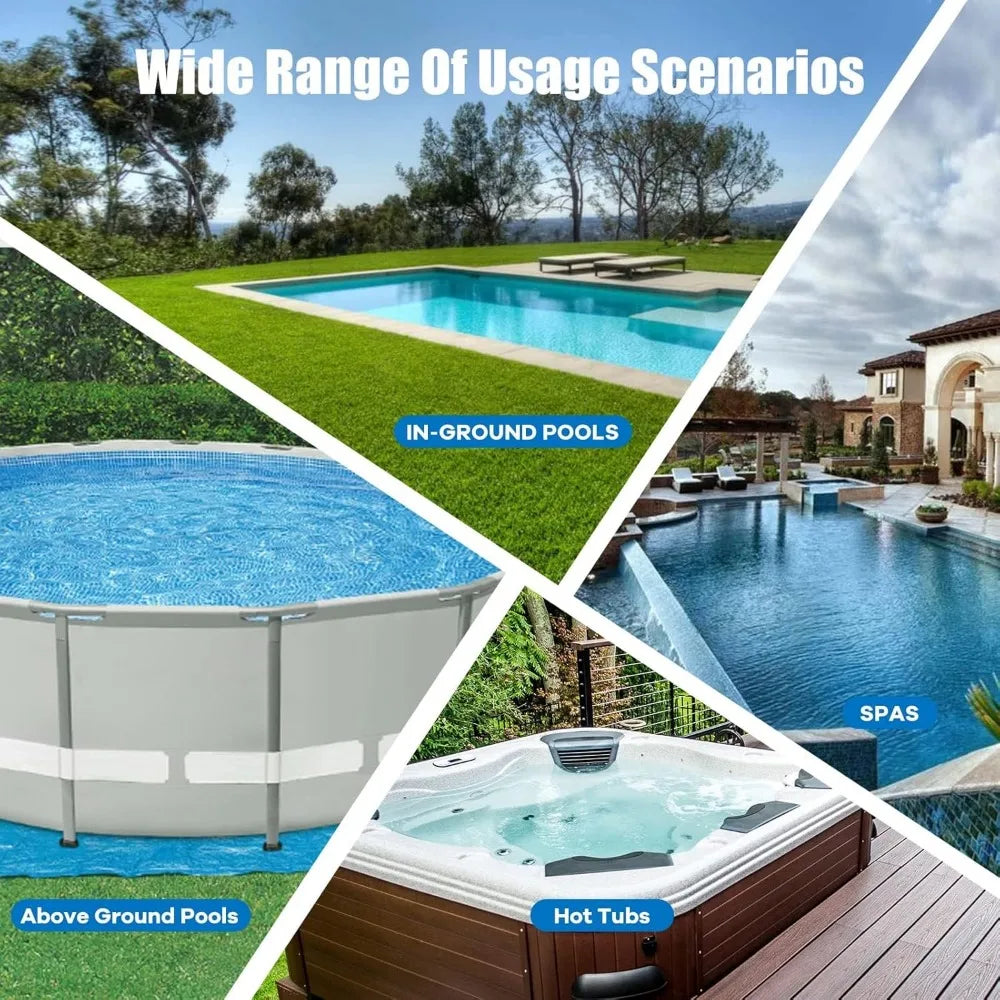 Pool Vacuum (Updated Model): Above Ground, In-Ground, Spas, Hot Tubs, 1H Run, Telescopic Pole