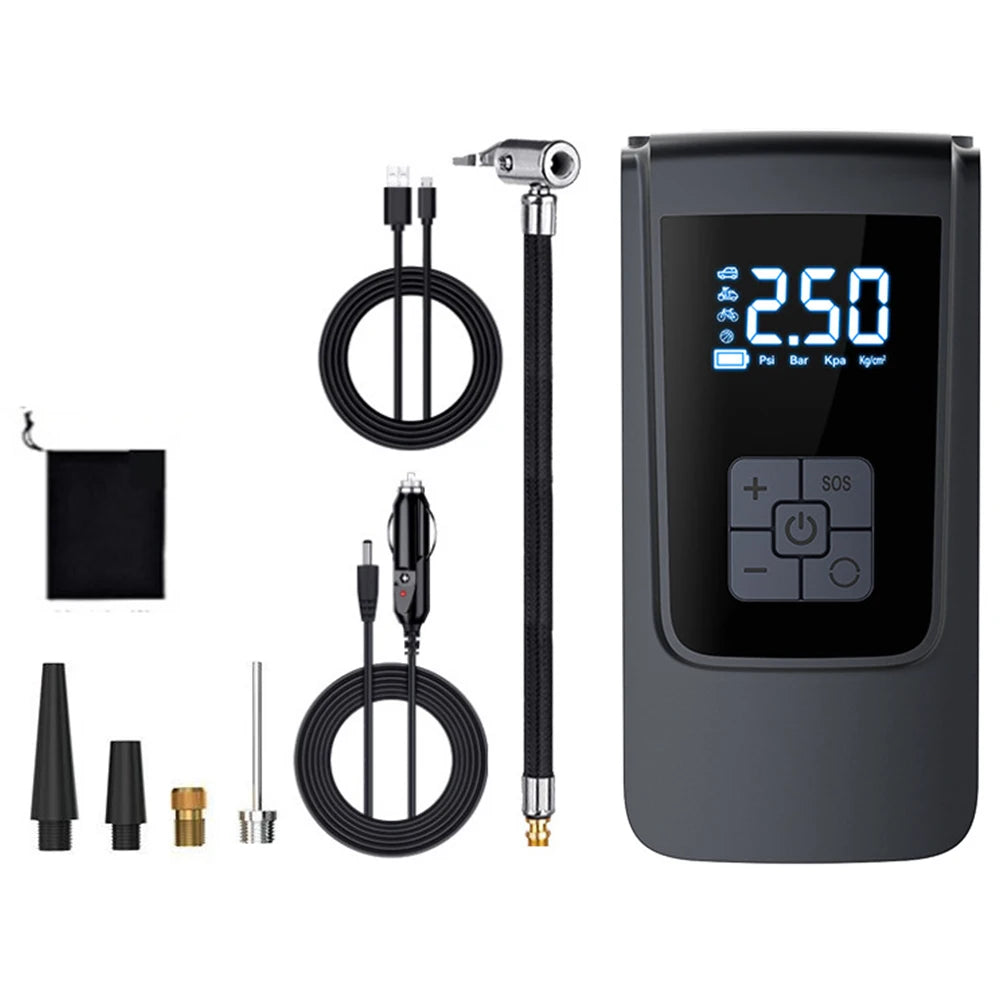 Digital Air Pump 150PSI: Portable Wireless Car Tire Inflator