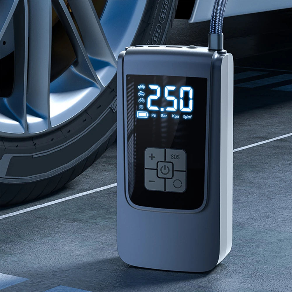 Digital Air Pump 150PSI: Portable Wireless Car Tire Inflator