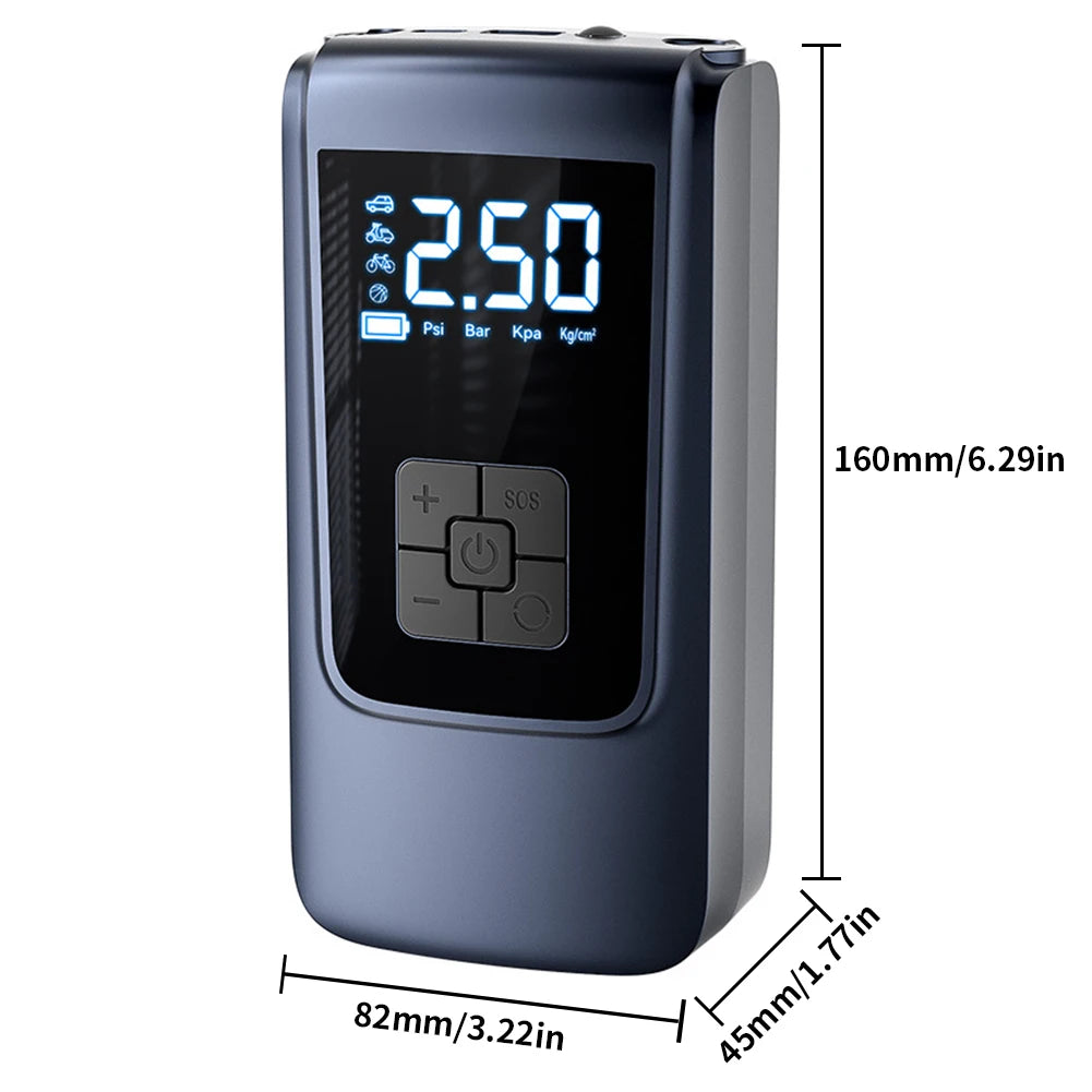 Digital Air Pump 150PSI: Portable Wireless Car Tire Inflator