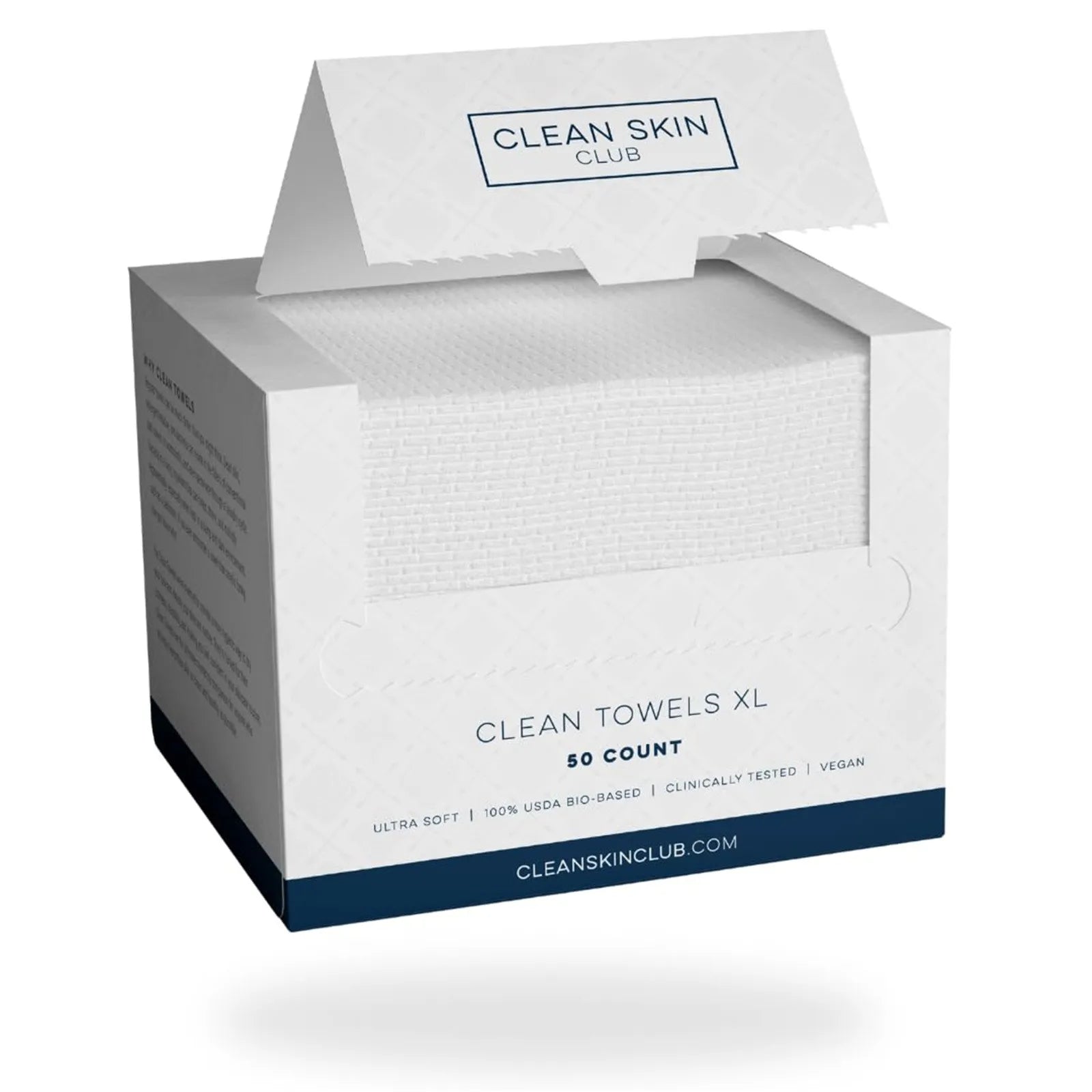 Disposable Biobased Face Towels - 50 Ct Soft Makeup Wipes